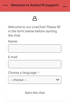 Avalon78 Casino Live Chat Support
