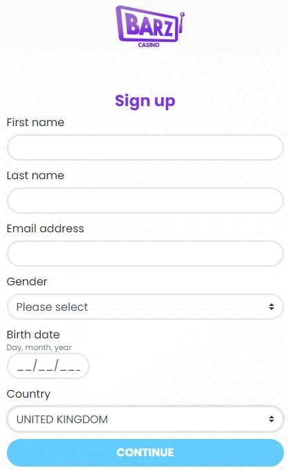 Barz Casino Sign Up Process Barz Casino Sign Up Process