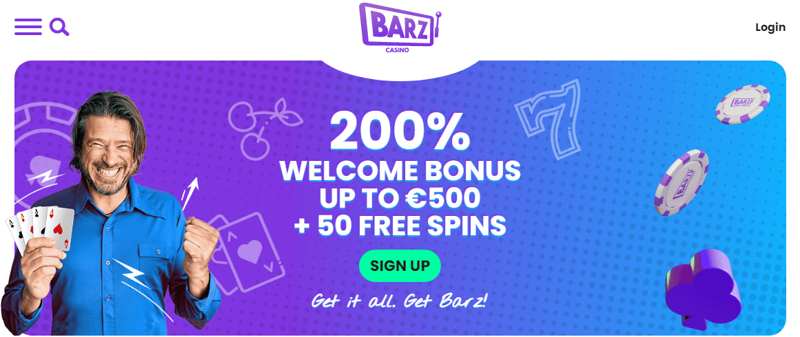 Barz Casino User Interface