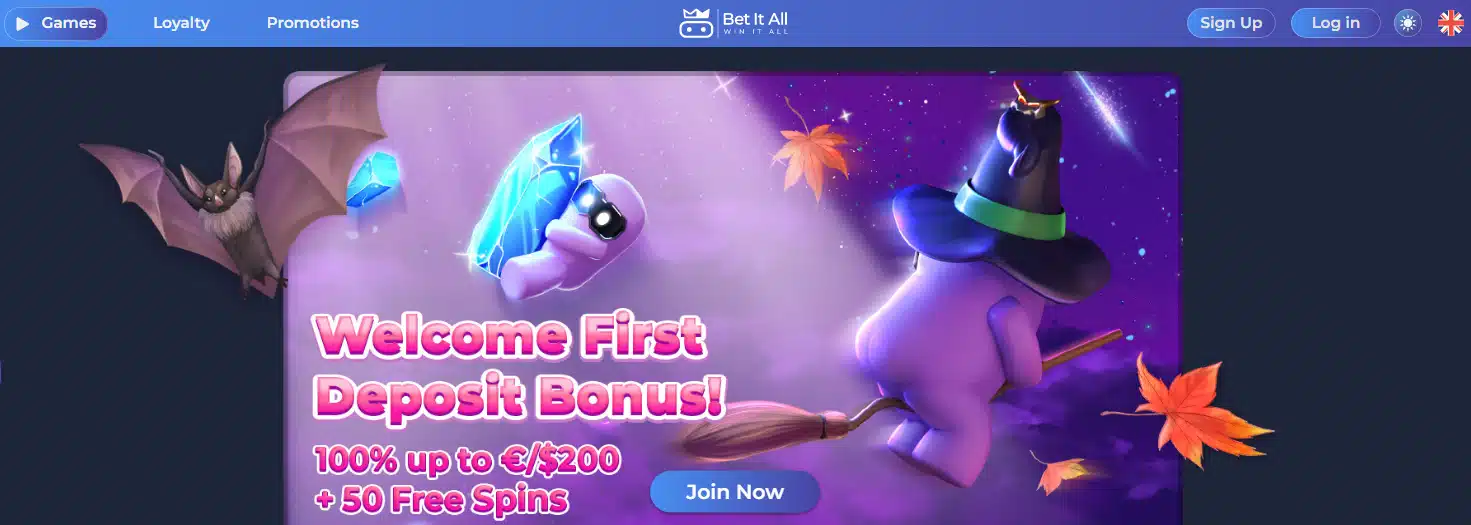 Bet it All Casino User Interface