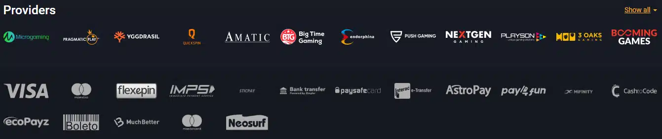 Frank Casino Software Providers & Payment Methods Frank Casino Software Providers & Payment Methods