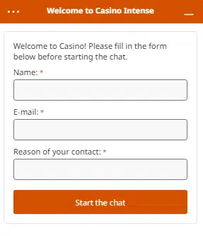 Casino Intense Live Chat Support Casino Intense Live Chat Support