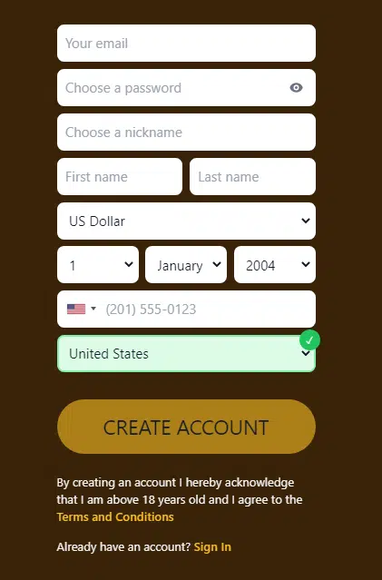 Grand Rush Casino Sign Up Bonus