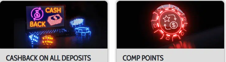 Grande Vegas Casino Cashback & Comp Points Offer