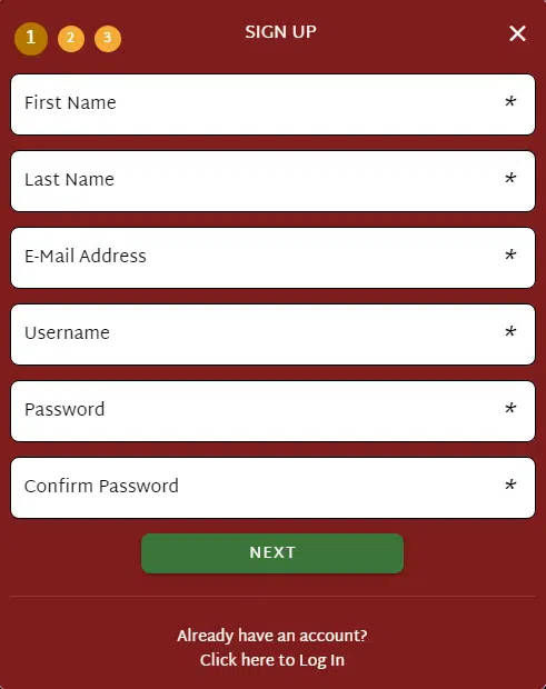 Grande Vegas Casino Sign Up Process