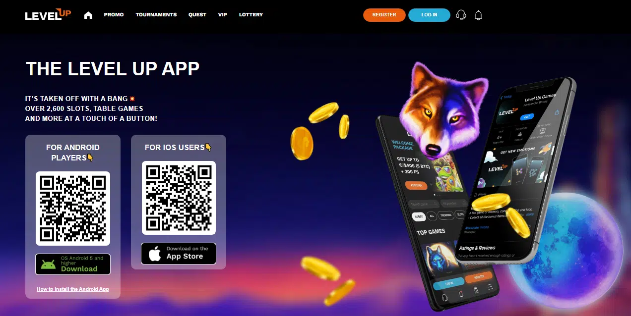 LevelUp Casino Mobile App