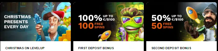 LevelUp Casino Welcome Bonus