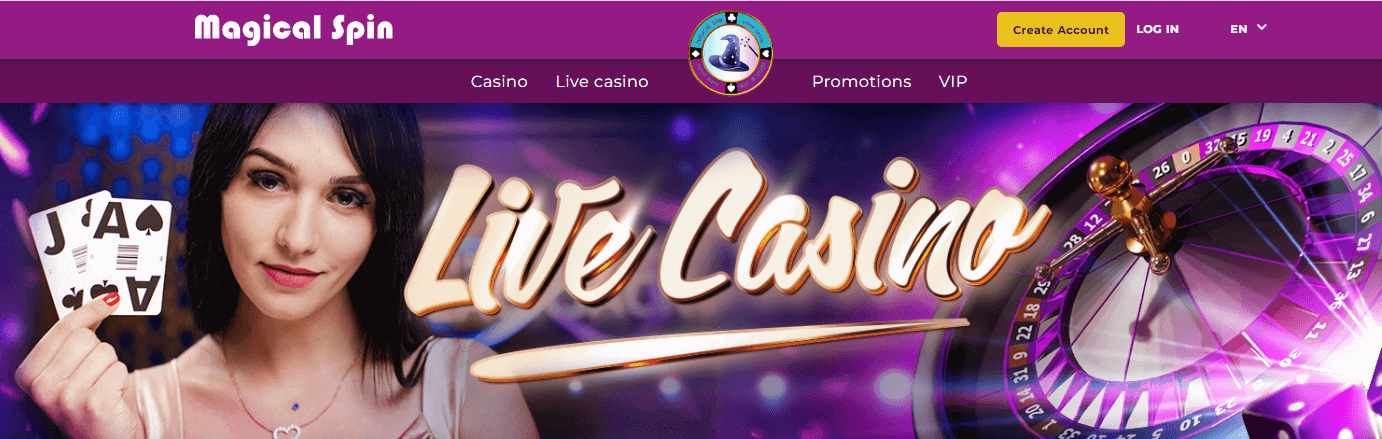 Magical Spin Casino User Interface
