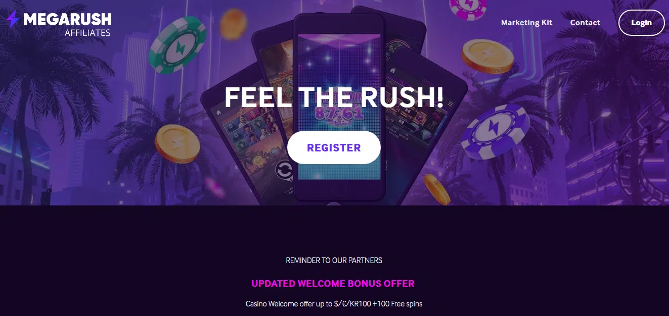 MegaRush Casino Affiliate Program