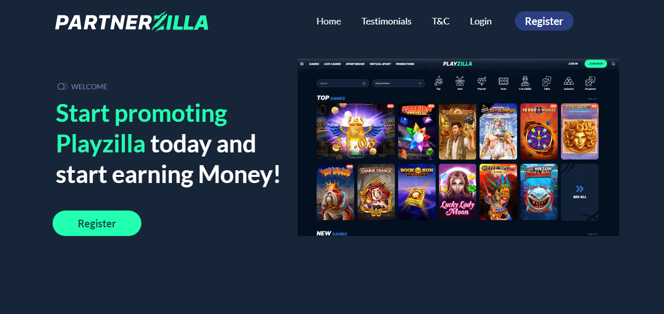PlayZilla Casino Affiliate Program