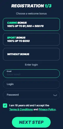PlayZilla Casino Sign Up Process