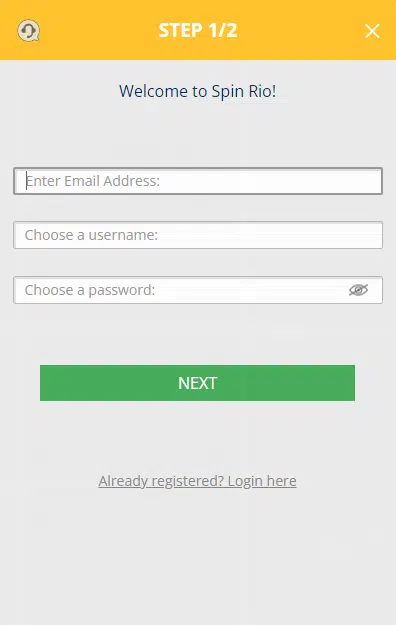 Spin Rio Casino Sign Up Process Spin Rio Casino Sign Up Process