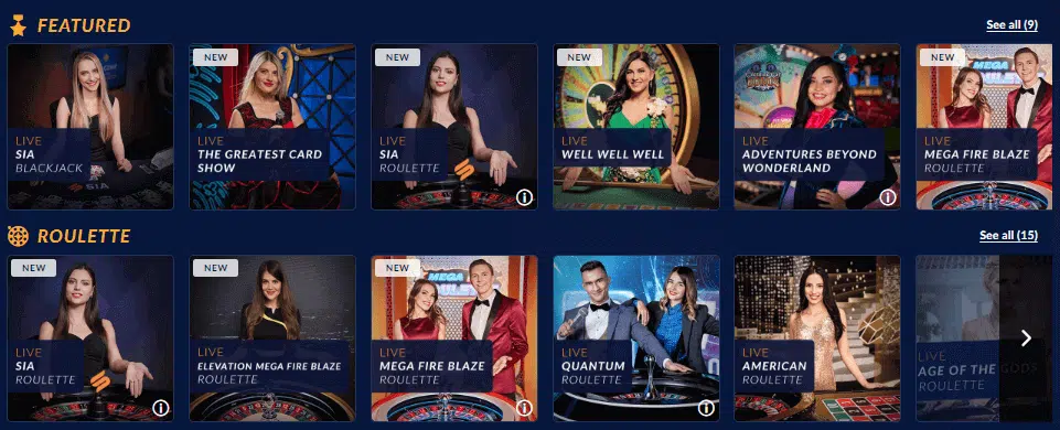 Sports Interaction Live Casino Games Sports Interaction Live Casino Games