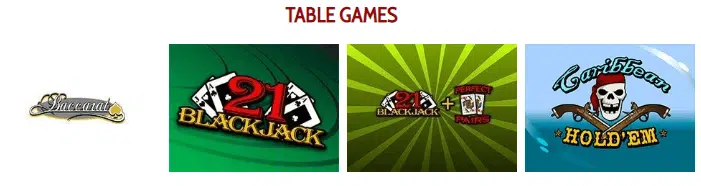 Table Games by Grande Vegas Casino