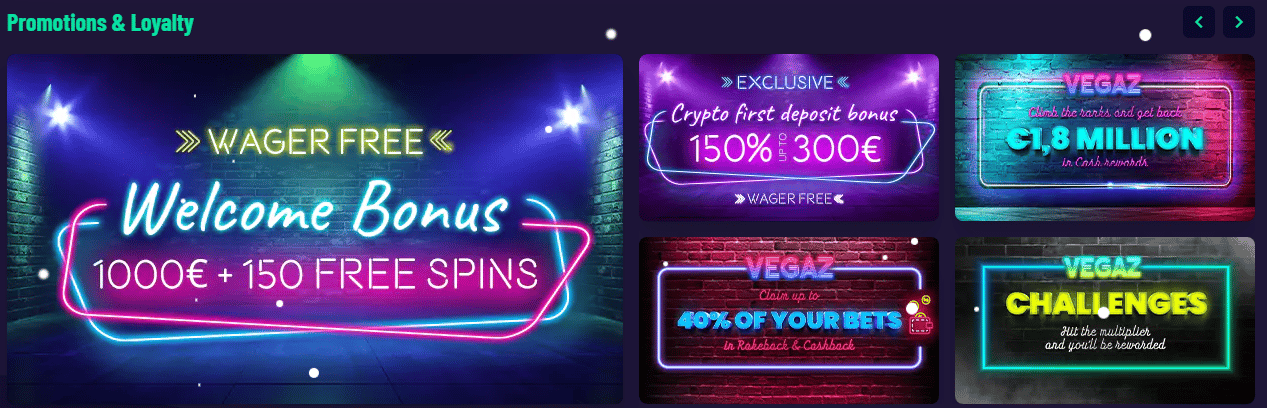 Vegaz Casino Promotions
