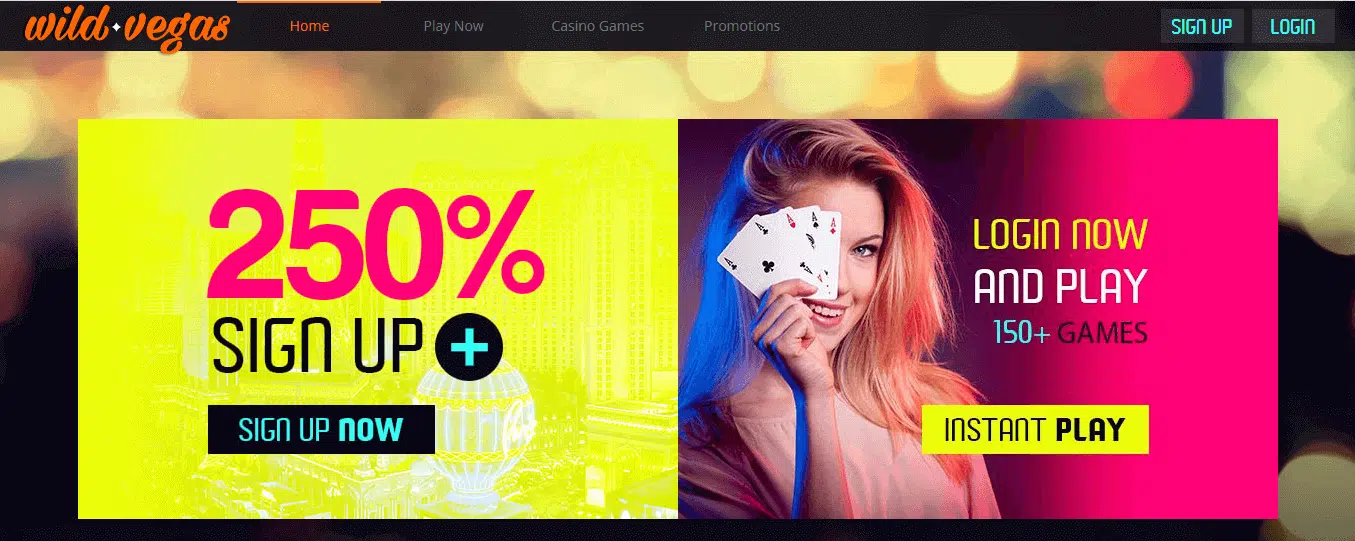 Wild Vegas Casino User Interface Wild Vegas Casino User Interface