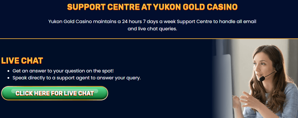 Yukon Gold Casino Live Chat Support