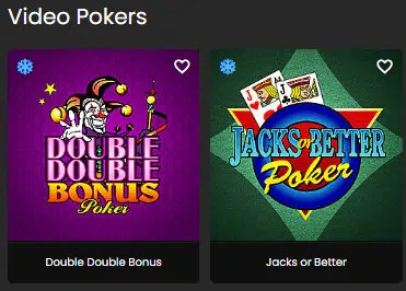 Zodiac Casino Video Poker Games