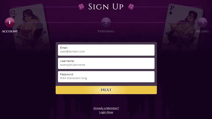 Aladdins Gold Casino - Sign Up Process Aladdins Gold Casino - Sign Up Process