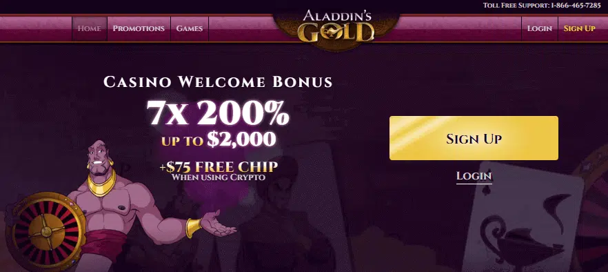 Aladdins Gold Casino- User Interface Aladdins Gold Casino- User Interface