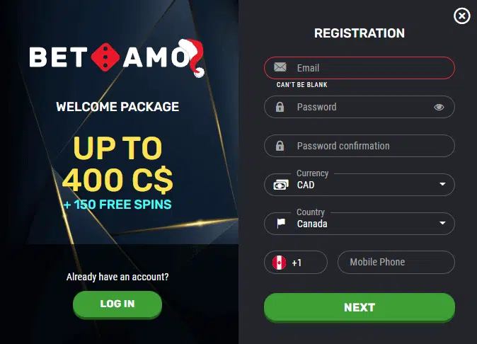 Betamo Casino Sign Up Process Betamo Casino Sign Up Process