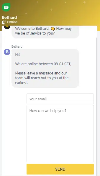 Bethard Customer Support Bethard Customer Support