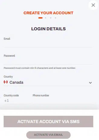 BetWarrior Sign Up Process