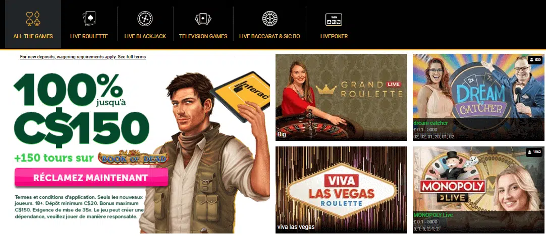 CasinoLuck Live Casino Games