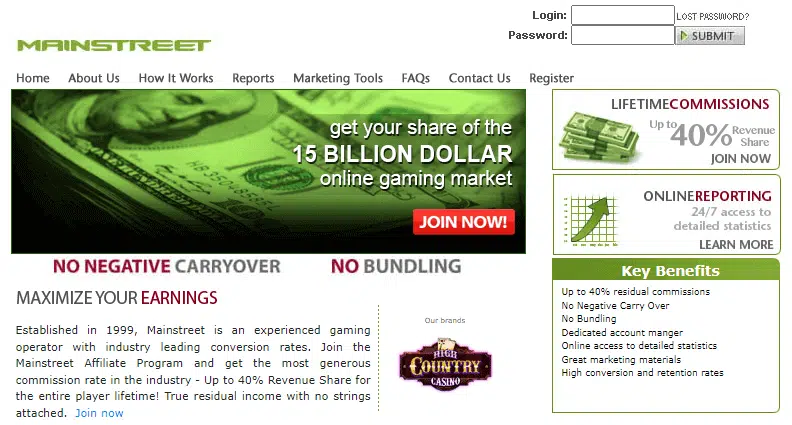 High Country Casino Affiliate Program