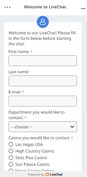 High Country Casino Customer Support