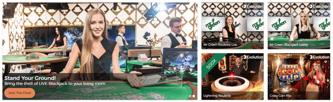Live Games by Mr Green Casino