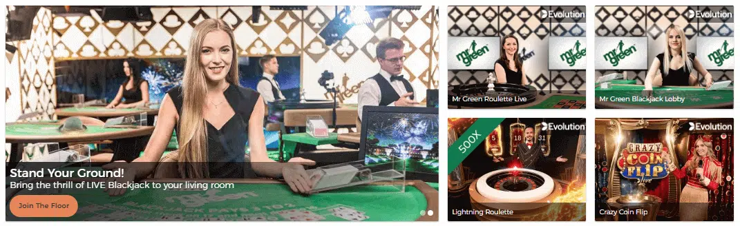 Live Games by Mr Green Casino Live Games by Mr Green Casino