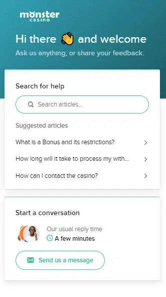 Monster Casino Live Chat Monster Casino Live Chat