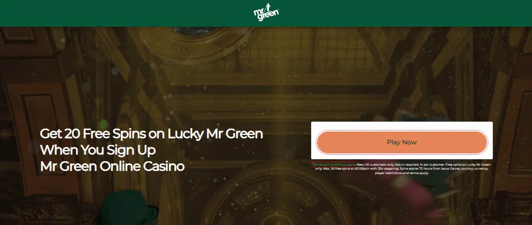 Mr Green Casino - User Interface Mr Green Casino - User Interface
