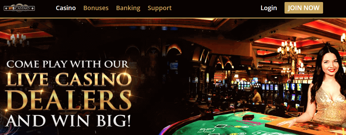 MYB Casino User Interface
