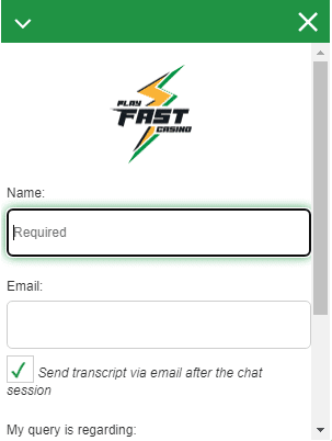 PlayFast Casino Live Chat Support
