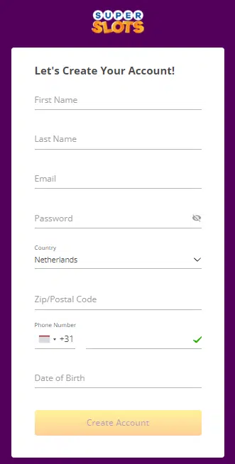 Super Slots Casino - Sign up Process Super Slots Casino - Sign up Process
