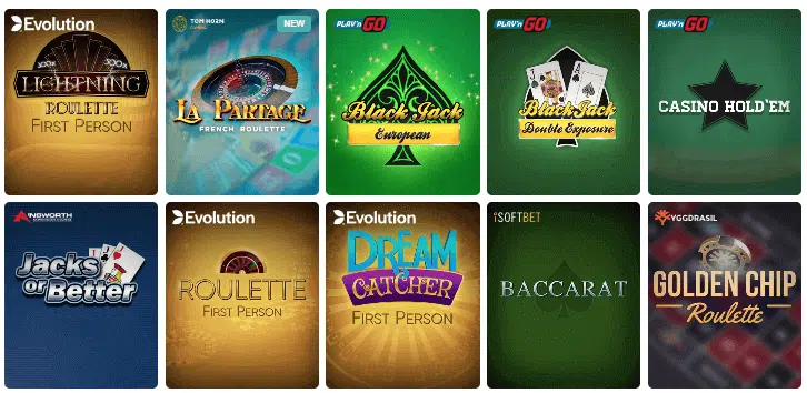 Table Games by Conquestador Casino