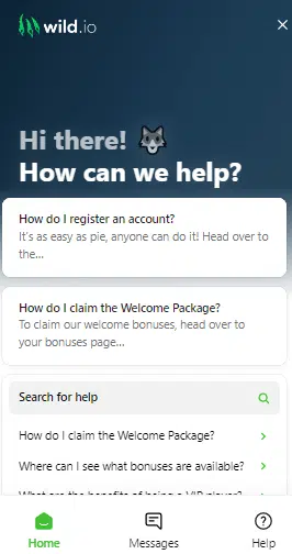 Wild.io Casino Live Chat Support Wild.io Casino Live Chat Support