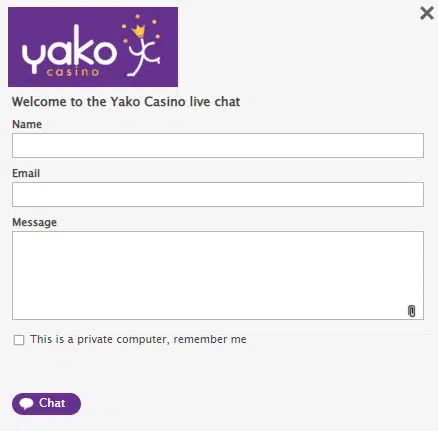 Yako Casino Live Chat Support Yako Casino Live Chat Support