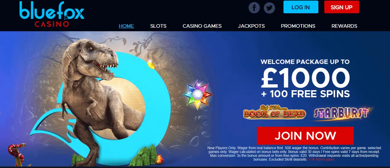Bluefox Casino User Interface Bluefox Casino User Interface
