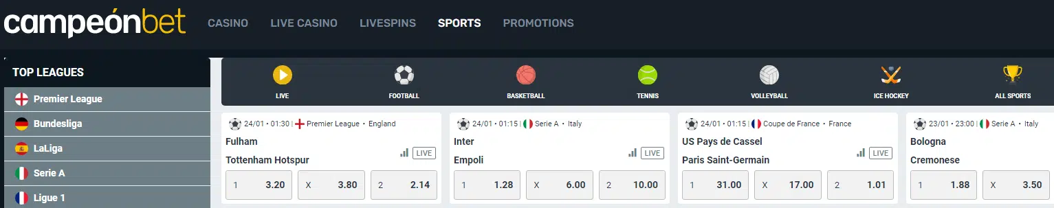 Campeonbet Sportsbook Campeonbet Sportsbook