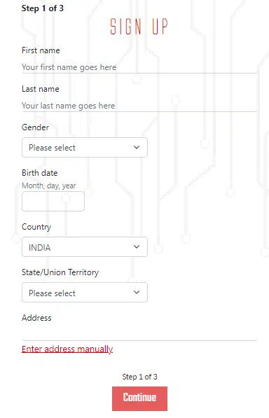 Captain Spins Casino Sign Up Process Captain Spins Casino Sign Up Process