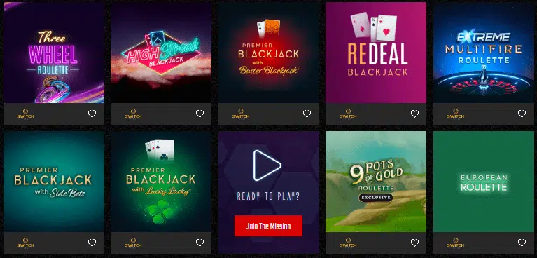 Captain Spins Casino Table Games Captain Spins Casino Table Games