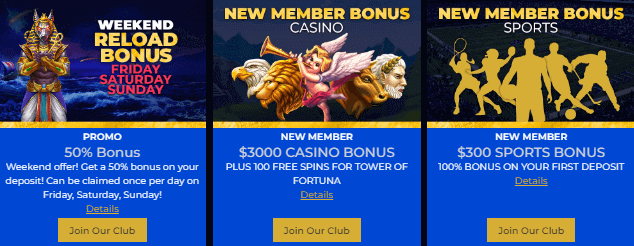 Club Riches Casino Bonuses