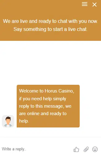 Horus Casino Live Chat Support Horus Casino Live Chat Support