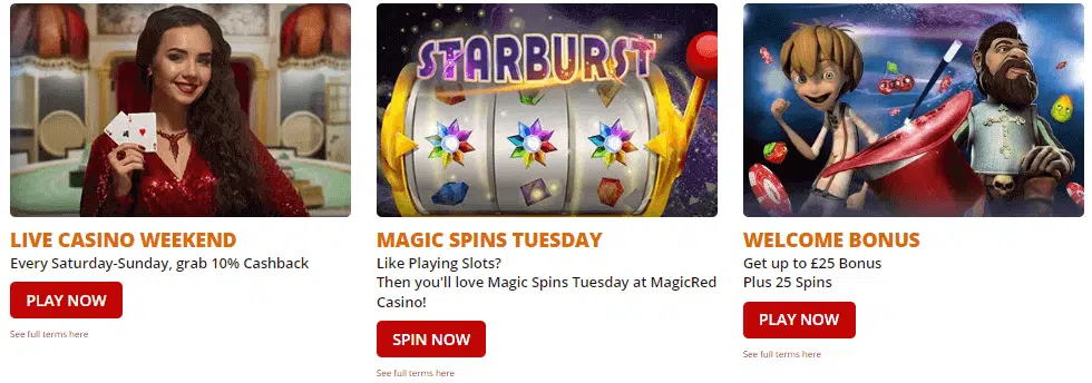 Magic Red Casino Casino Bonuses
