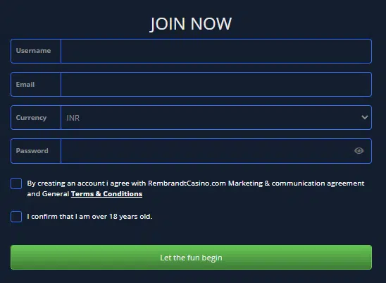 Rembrandt Casino Sign up Rembrandt Casino Sign up