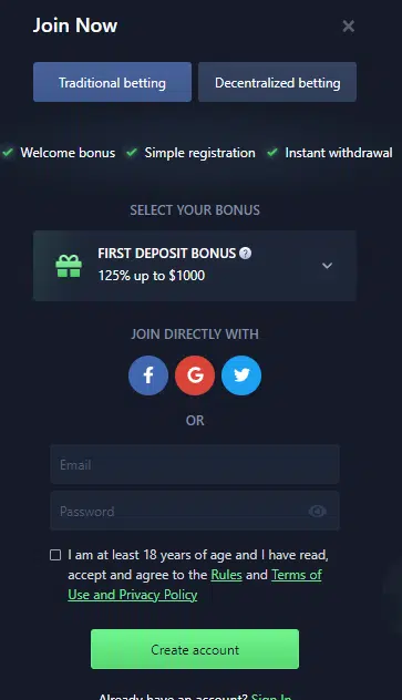SportBet.one Sign up SportBet.one Sign up