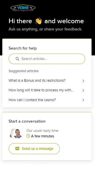 Vegas Mobile Casino Live Chat Support Vegas Mobile Casino Live Chat Support